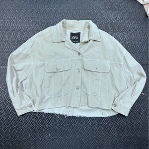 Zara Corduroy Cropped Jacket S